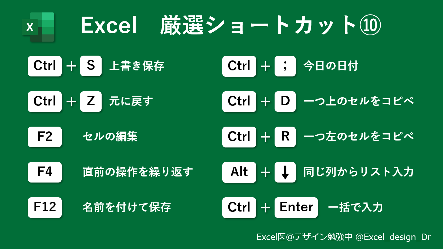 Excelショートカットキーまとめ｜Excel医ブログ
